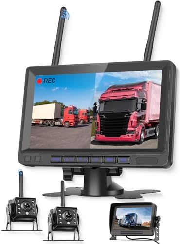 Lkw Rückfahrkamera Set Auto Rückfahrkamera Mit 5" LCD Monitor LKW Bus Funk Kabellos Rueckseiten Kamera 314784236494 Carplay Mit Rückfahrkamera