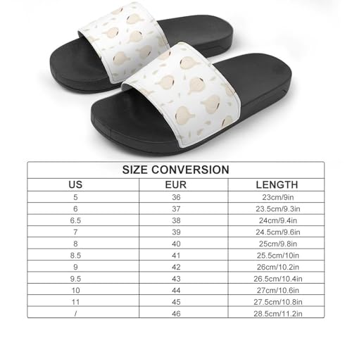 Garlic Pattern House Slippers for Women Men Lightweight Open-toe Slide Shoes for Bathroom Swimming Beach2