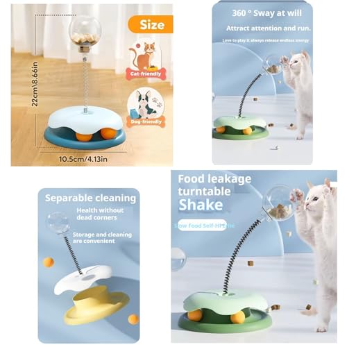 Leckerli-Ballspender for Katzen, 2025 neues Leckerli-Spender-Hundespielzeug, interaktives Haustierspielzeug, interaktives Puzzle-Spielzeug mit langsamer Fütterung, multifunktionales Futterball-Spielze