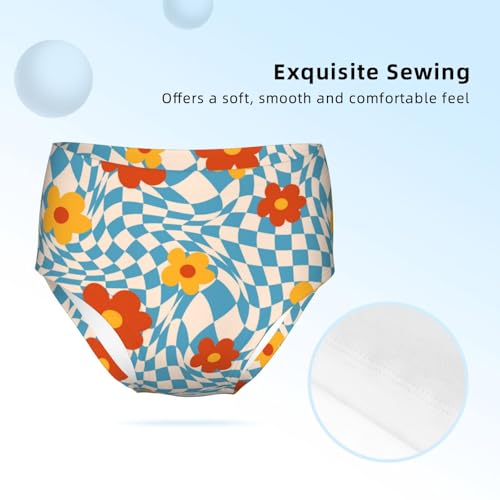 Vintage Daisy Flowers Girls' Underwear Soft Cotton Little Girls Panties Comfort Briefs3