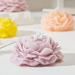 Peony Flower Shape Candles 1 Pack Soy Wax Decorative Candle for Bedroom Home Scented Candle Gift to Friends Family (Purple) - Image 5