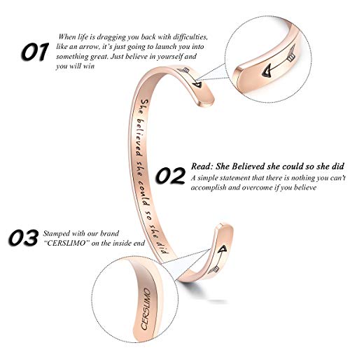 CERSLIMO - Braccialetto da donna con incisione