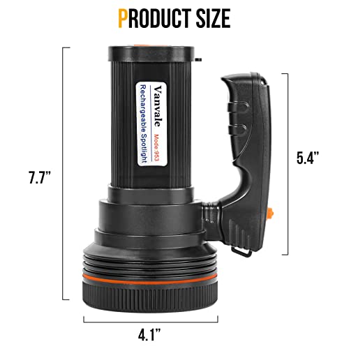 Lampe torche tactique pour coupure de courant 6000 lumens noire - 7