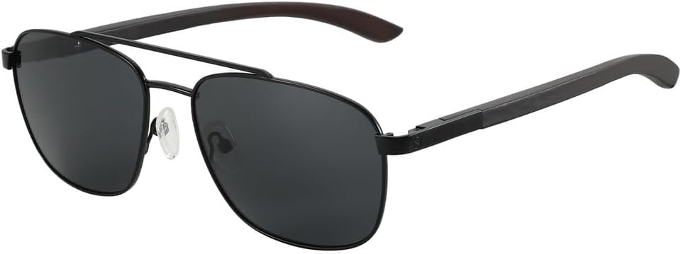 Wood Polarized Sunglasses for Men UV Protection Fishing Driving Shade Sun Glasses