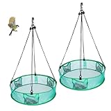 wisunichan 2Pcs Bird Seed Catcher for Outdoor Feeders, Bird Feeder Trays to Catch Seed, Upgraded Version Can Prevent Strong Winds. (16 inches)