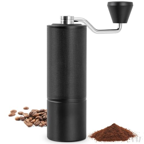 Image of (𝟏𝟓 𝐘𝐄𝐀𝐑𝐒 𝐖𝐀𝐑𝐑𝐀𝐍𝐓𝐘) Conical Burr Hand Coffee Grinder with Internal Adjustable Grind Settings, Double Bearing Positioning for Fresh Coffee, Espresso, Pour Over & French Press