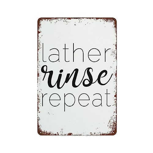 Lather Rinse Repeat ���� �C���X�^���g �Ǒ��� ���^�� �u���L�Ŕ� �E�H�[���A�[�g ���r���O���[�� �o�X���[�� �A�N�Z���g �J�t�F �p�u �� �M�t�g �F�l 8x12�C���`