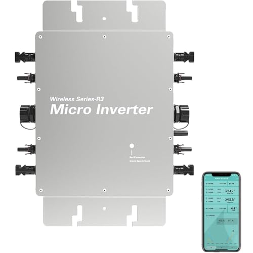 Image of Micro Inverter, Solar Micro Inverter, Solar Grid Tie Micro Inverter, Solar Grid-tie Waterproof Inverter, 300W 600W 700W 800W 1200W 1400W 1600W Solar Inverter Grid Tie Mppt Micro Inverter,WVC-1600W
