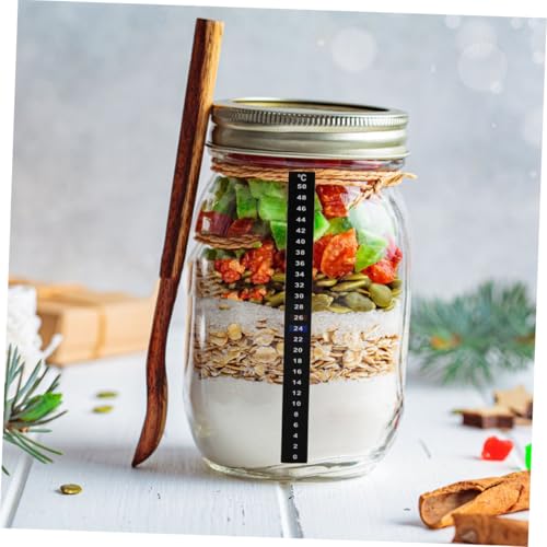 HOMOBABE 4 StüCk Klebethermometerstreifen FüR FermentationsgläSer Temperaturanzeige Aufkleber FüR Heimbrauen Sauerteig Und Backen Zur GäRtemperaturkontrolle