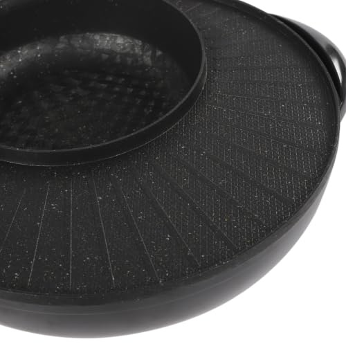 Circular Edition Hotpot Grill Combo Indoor Bbq Parties Electric Hot Pot Pan Frying Cook Kitchen Barbecue Machine With Lid Shops Smokeless Party Divider Nonstick Standard Safety Guard Portable