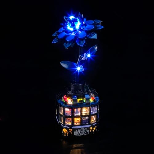 LocoLee Licht Set Kompatibel mit Lego 76784 Schwarze Dahlie (Kein - Lego-Set) Dekorative Beleuchtung Set Compatible with Lego 76784 Black Dahlia Flower