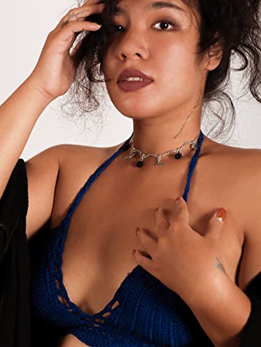 Sacina Gothic Bat Choker Necklace, Victorian Vampire Bat Pendant Necklace, Goth Halloween Christmas Jewelry Gift for Women3