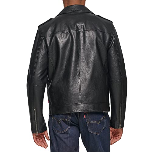 Levi's Men's Faux Leather Motorcycle Jacket2
