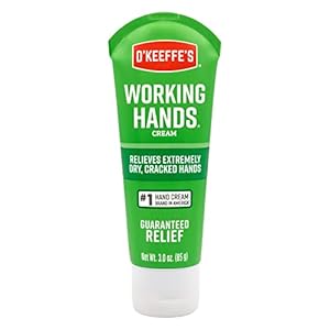 O’Keeffe’s Working Hands Hand Cream for Extreme Dryness – 3 oz Tube (1 Pack) – Repairing Skincare for Cracked, Dry Hands