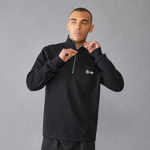 AMG Petronas F1 Quarter-Zip Sweatshirt - Black by Mercedes