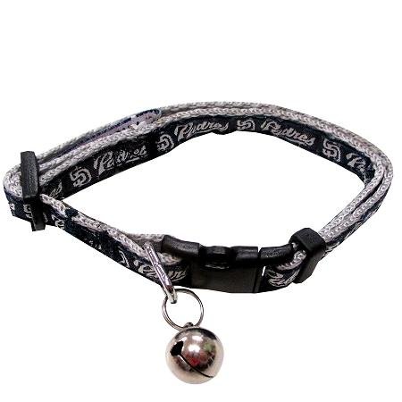 MLB CAT Collar. - SAN Diego Padres CAT Collar. - Strong & Adjustable Baseball Cat Collars with Metal Jingle Bell