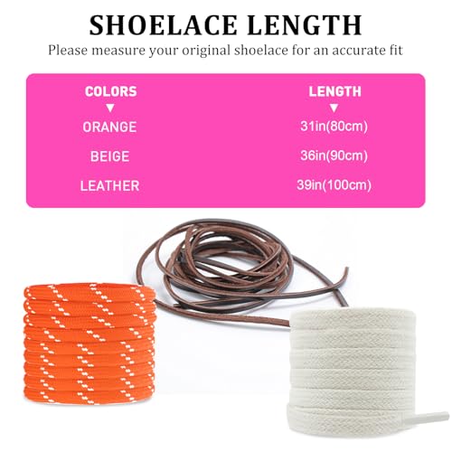 Image of 4Pcs Mixed Color Shoe Laces for Sneaker, Flat Leather Round Shoelaces Replacement Laces kit