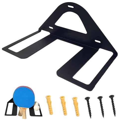 Pong Soporte Padel para Montaje en Pared | Estante para Palas de Pong y Pelotas, Contiene 4 Palas y 6 Pelotas, Expositor para Palas de Pong, Soportes para ra