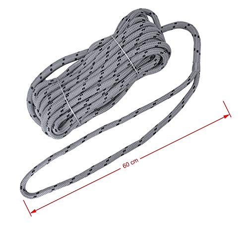 Boot Touw 8m x 14mm - Gevlochten polyester touw voor boten – Ankerlijn van schokabsorberend rubber - Landvast boot touw – Aanmeerlijnen – 2 stuks - Afbeelding 5