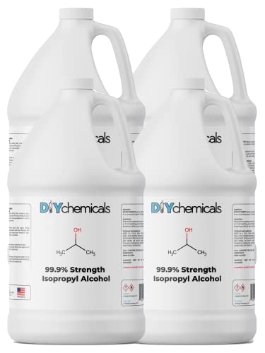 DIYChemicals Isopropyl Alcohol 99.9% Gallons (4-Gallons Bundle) (4 Gallon Jugs (512 fl oz))