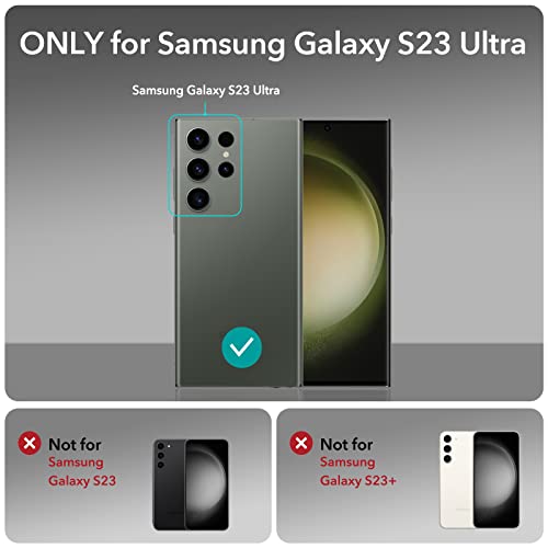 ESR for Samsung S23 Ultra Case, 3 Stand Modes, Military-Grade Drop Protection, Supports Wireless Charging, Boost Kickstand Case, Clear