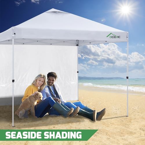 Acepic Instant Canopy Tent SideWalls for 10x10 FT Pop Up Canopy, 210D Polyester Waterproof, White (1PCS Sidewall Only, Tent NOT Included)