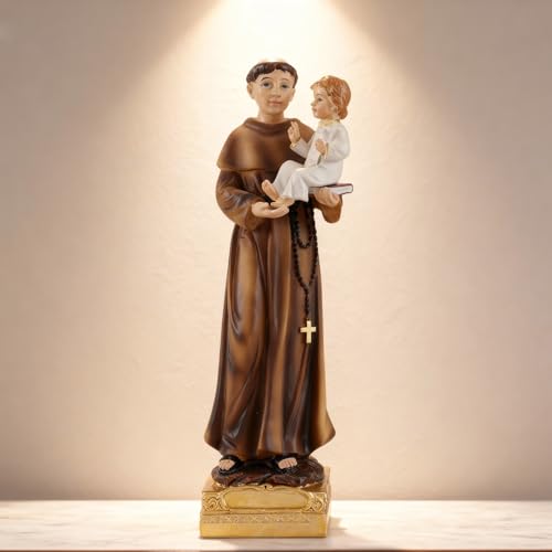 Estatua de San Antonio de Padua de Resina 11.8 pulg miniatura 5
