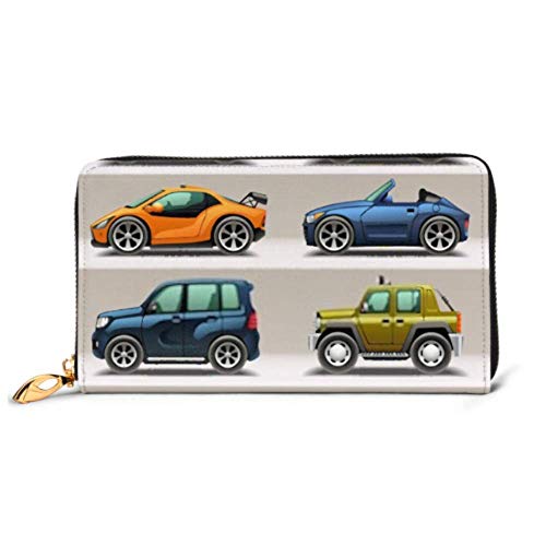 Preisvergleich Produktbild JHGFG Mode Handtasche Reißverschluss Brieftasche Auto Icon Set Telefon Kupplung Geldbörse Abendkupplung Blockieren Leder Brieftasche Multi Card Organizer