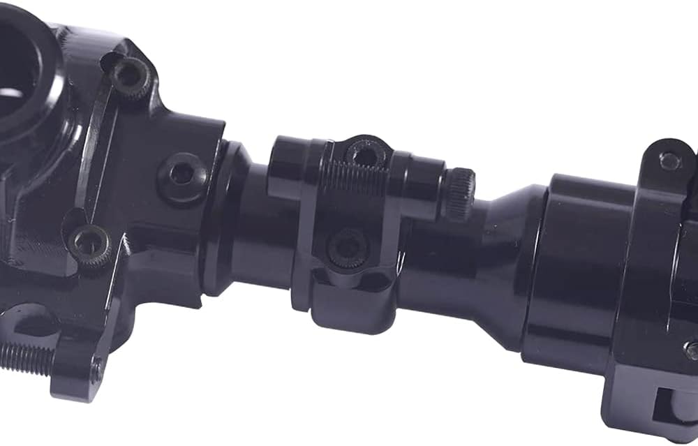 Aluminum Alloy Front and Rear Axle Housing Set for 1/10 Traxxas TRX4 RC Crawler Car, Replace Original Plastic Axles Housing (Black)