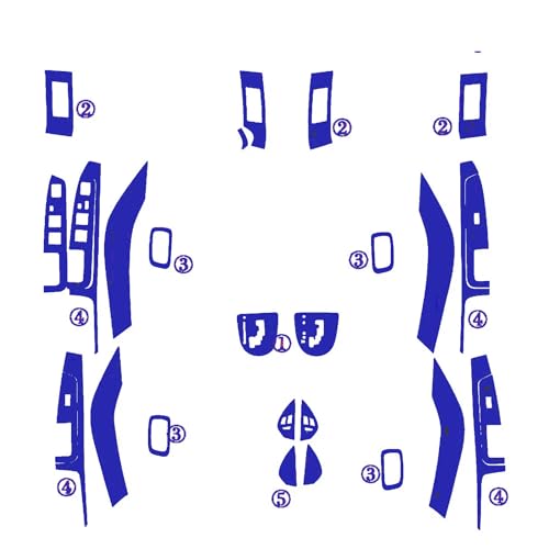 Autocollant poignée commande central Outlander 2006-2011 carbone bleu