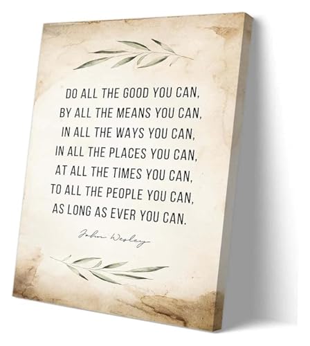 Wesley Scripture Wall-Art Print Bible Verse Christian Quote Poster for Home Decor Bedroom Kitchen(Unframed,16x24inch(40x60cm))