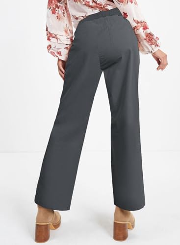 Acelitt Women Casual Dress Pants Straight Leg Business Work Pants Trousers with Pockets, S-XXL2