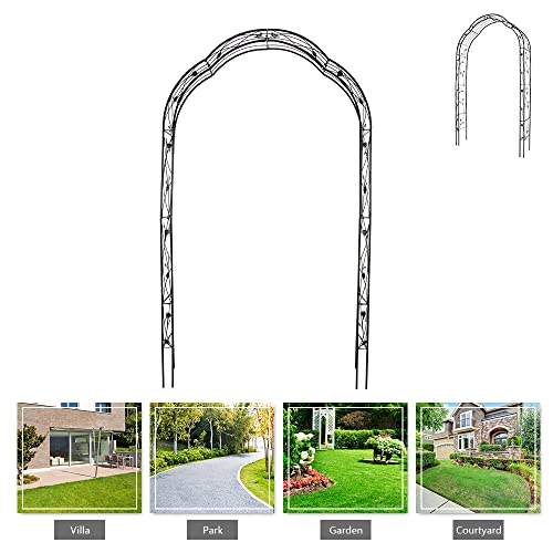 Fizzeey Garden Arch - Metal Garden Arbor Arch Trellis For Climbing Plants Vines, Outdoor, Garden Lawn, Backyard #TOP5