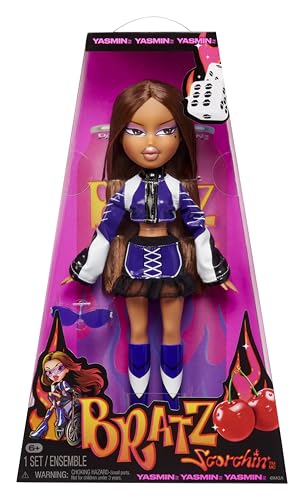 Bratz Scorchin' Yasmin - Incluye 1 Muñeca de Moda, Viene con Conjunto y Accesorios, Muñecas Inspiradas en Las Motos, Lindos Juguetes para Niñas