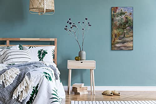 Horloge sur Toile Art Mural Abstrait de Qualité avec Mains Blanches