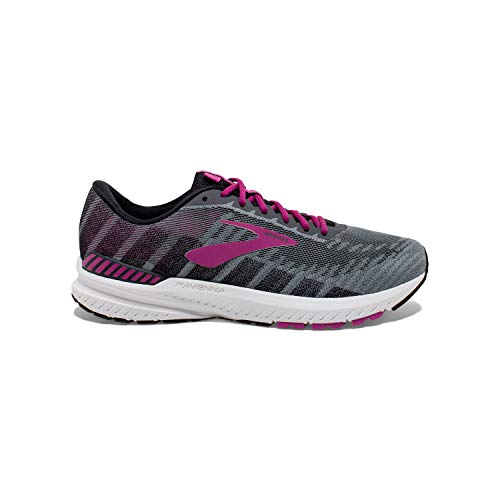 Brooks Womens Ravenna 10 Running Shoe - Ebony/Black/Wild Aster - B - 10.0