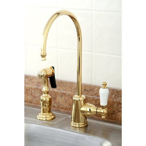 Kingston Brass Gourmetier KS7192PL Victorian Single Handle Water Filtration Faucet, Polished Brass