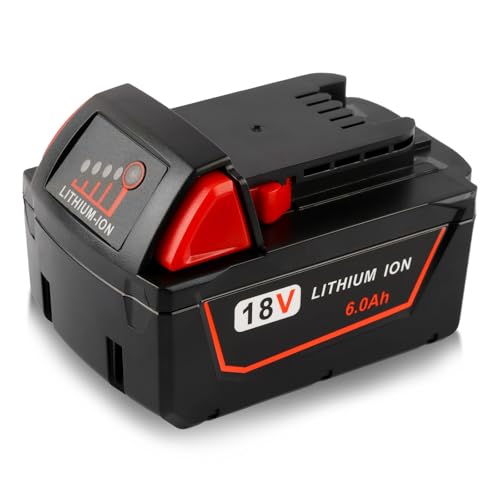 Jnfkldsb 18V 6.0Ah Replacement for Milwaukee M18 Battery and 48-11-1840 Charger Combo (Not Made in Milwaukee)