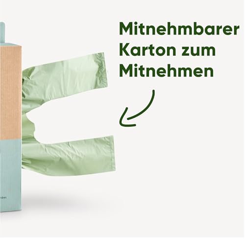 Beco Starke und große Kotbeutel – 270 lose verpackt mit Griffen zum Binden – Boxspender – Minzduft Hundekotbeutel
