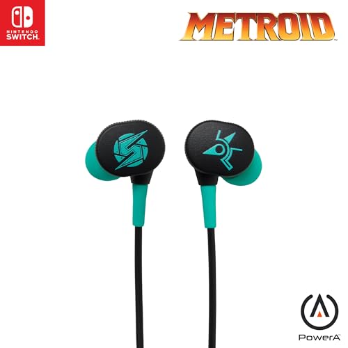 PowerA Wired Earbuds for Nintendo Switch - Metroid, 3.5 mm...