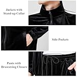 Mens Tracksuit 2 Piece Velour Sweatsuit for Men Casual Full Zip Jogging Suit Jacket Pants Set - Image 5