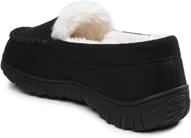 HOMEHOT Boys Moccasin Slippers Memory Foam Kids House Shoes- Nonslip Indoor & Outdoor - Image 4