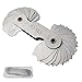 JENSWILL 6 Pack R0.3-1.5/ R1-6.5/ R7-14.5/ R15-25/ R25-50/ R52-100 Radius Gauge Set, Stainless Steel Radius Fillet Gage Portable Concave Convex Measuring Tool for Tool and Die Makers Check