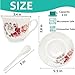 WRINGKIT Tea Cups and Saucers Set of 6, 6 Oz Porcelain Floral Tea Cups with Spoon, Bone China Coffee Cup Saucer Gift Set for Cappuccino, Espresso, Latte, Cafe Mocha, Microwave Safe
