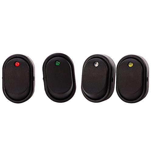 Preisvergleich Produktbild 4pcs Mini Schalter Wippschalter Ein / Ausschalter LED Anzeige