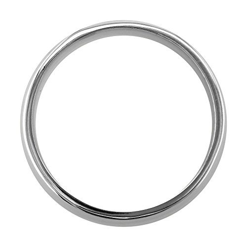 Mens Classic Plain Domed Wedding Band, 8mm Wide in Sterling Silver3