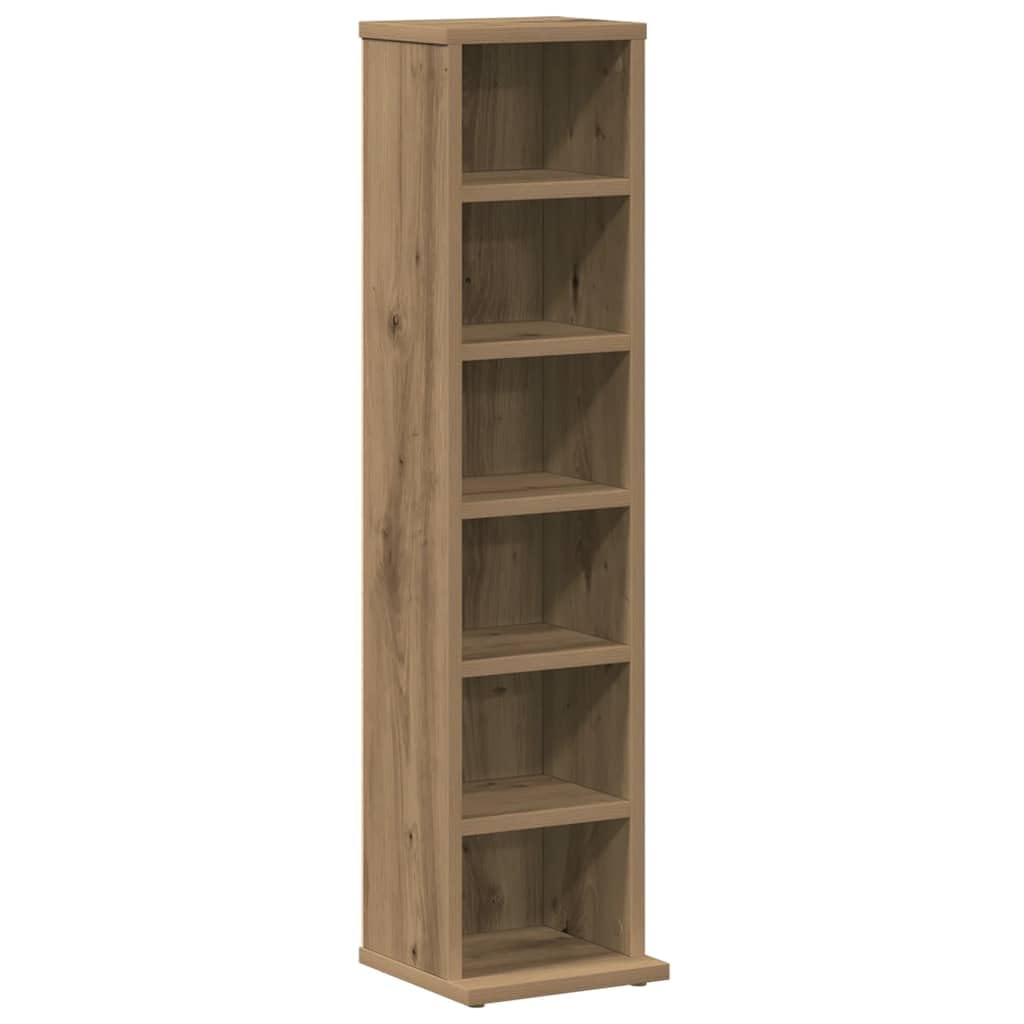Sponsored Ad – vidaXL CD/DVD Storage Cabinet - Engineered Wood Shelving Unit in Artisan Oak, 21x20x88 cm for Office/Bedroom