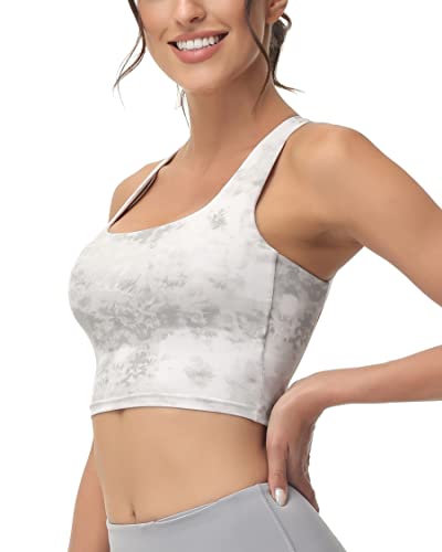 Image of romansong Strappy Yoga Sports Bras for Women Padded Criss-Cross Back Tank Tops