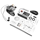 Strong Power: The engine boasts a robust 3.5HP horsepower, a displacement of 100cc, a rated power of 2kw/h, and a max rotating speed of 3600RPM, which provides you with strong power and accelerates your bike to a max speed of 50km/h. Low Fuel Consump...