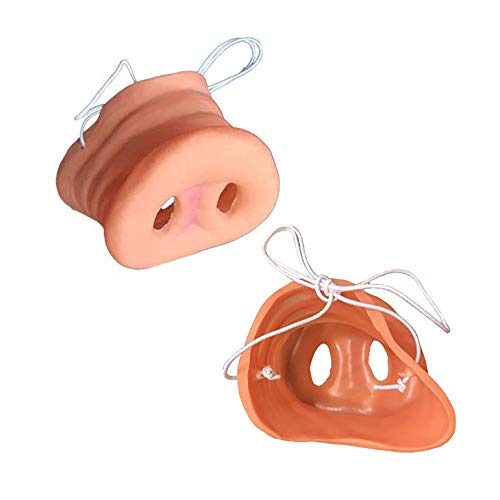 iPobie 4 Stücke Schweinenase Schwein Schnauze Spielzeug mit Gummiband für Halloween Party